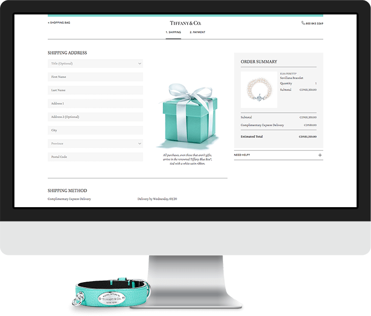 Tiffany & co guest checkout