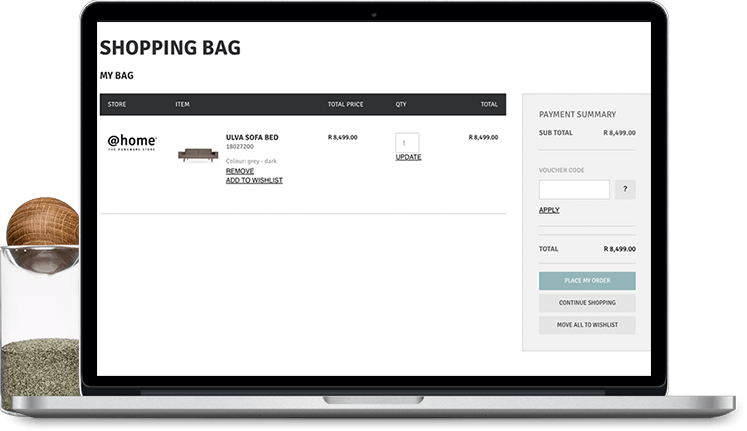 Custom e-commerce checkout page