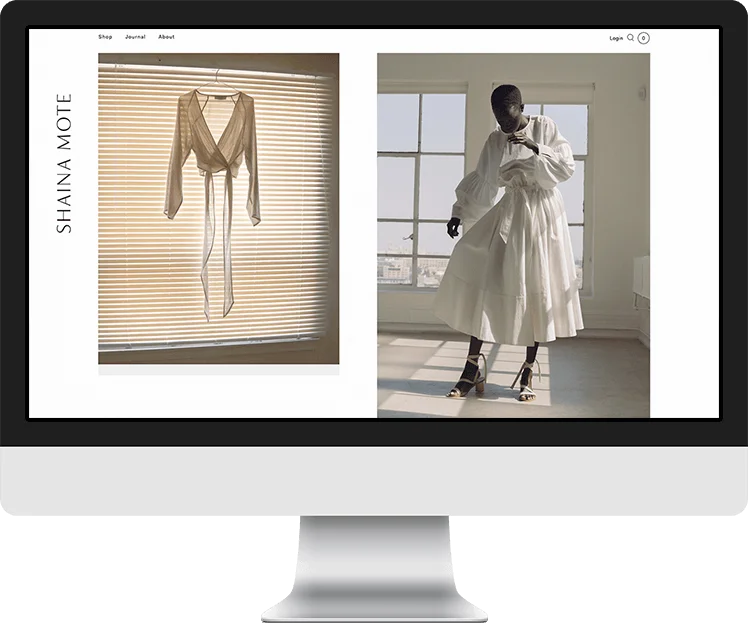 Fashion brand website design - Large professional photography