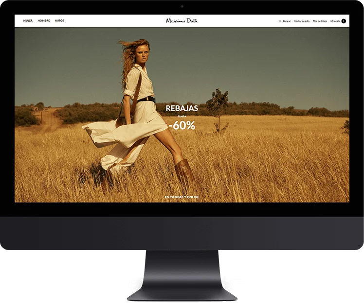 Fashion brand website design - Massimo Dutti screenshot