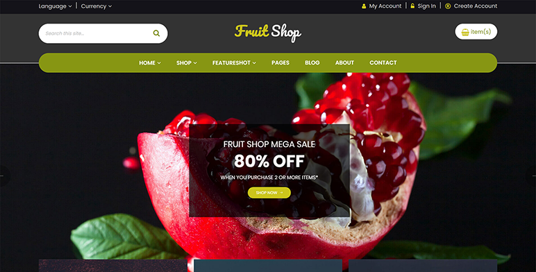 Fruit Shop Magento theme by Next_Sky