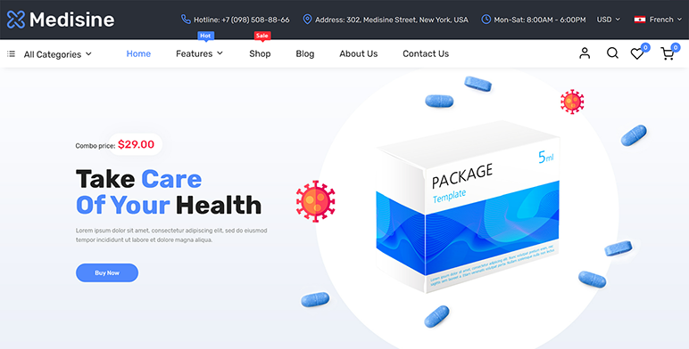 Medisine Magento theme