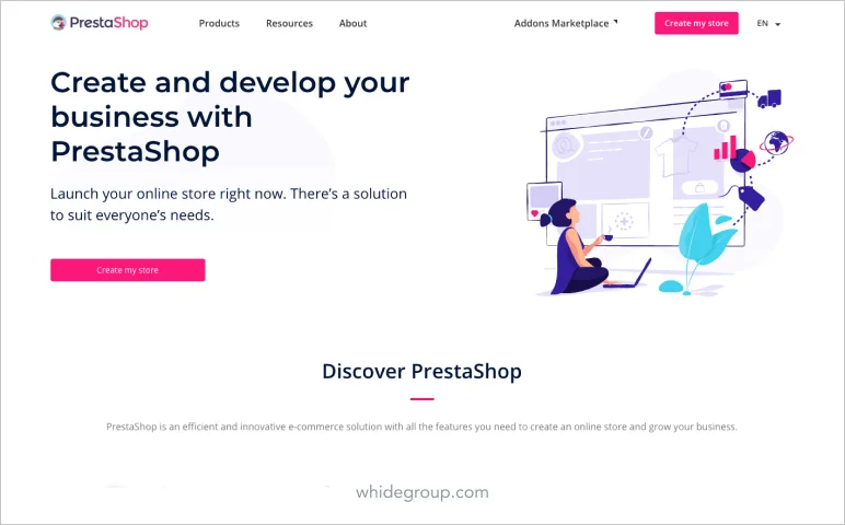 The best CMS to build the website: PrestaShop