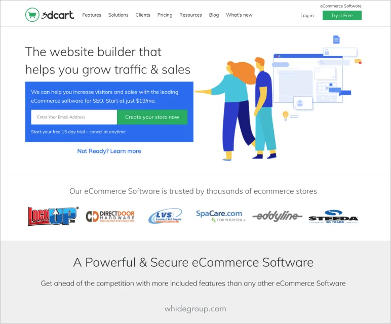 What is the most popular shopping cart: 3dcart