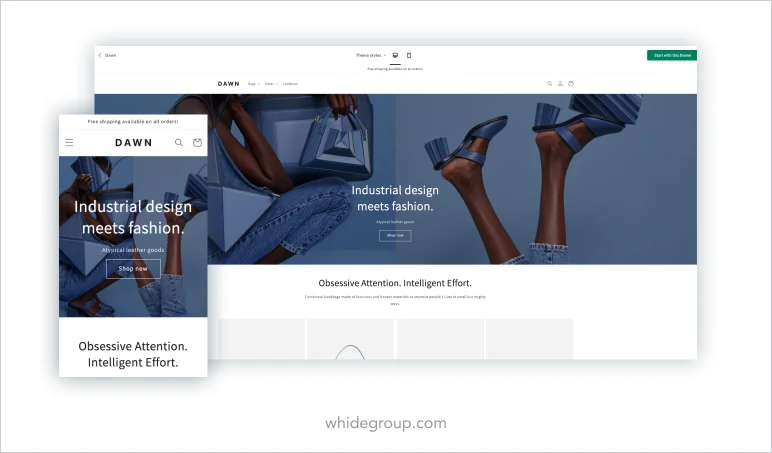 how to design shopify theme using Dawn
