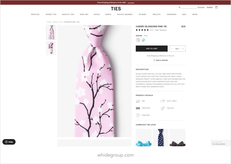Ties.com: product images