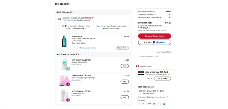 Sephora's product recommendation software