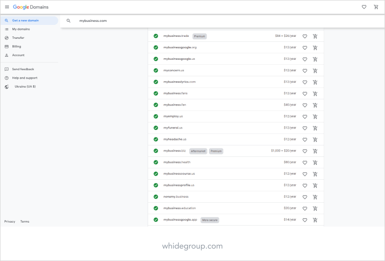 domain name purchase