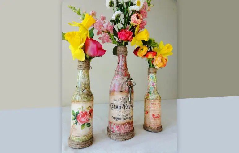 DIY wine bottle vase to sell