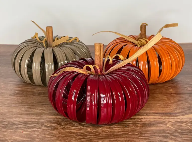 Mason jar lid pumpkins for sale