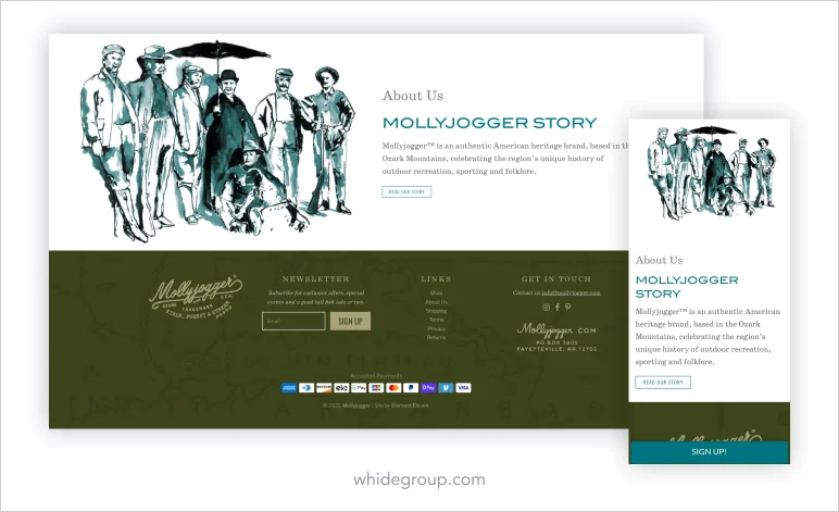 e-commerce homepage best practices Mollyjogger