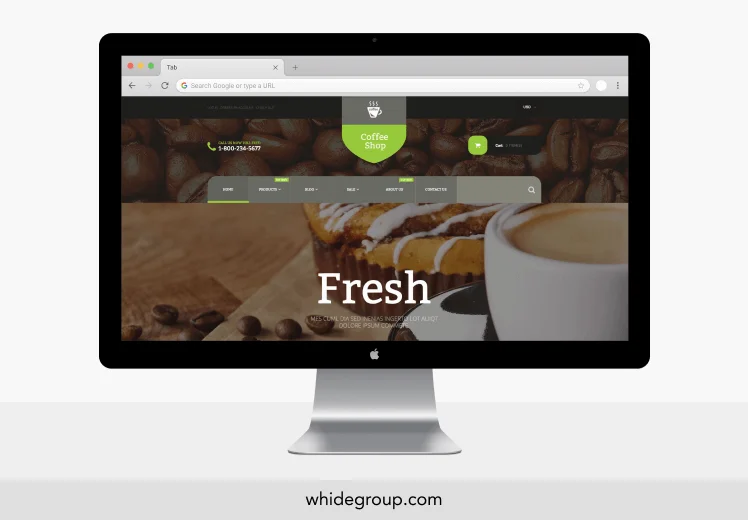 Themes to develop a website to sell coffee
