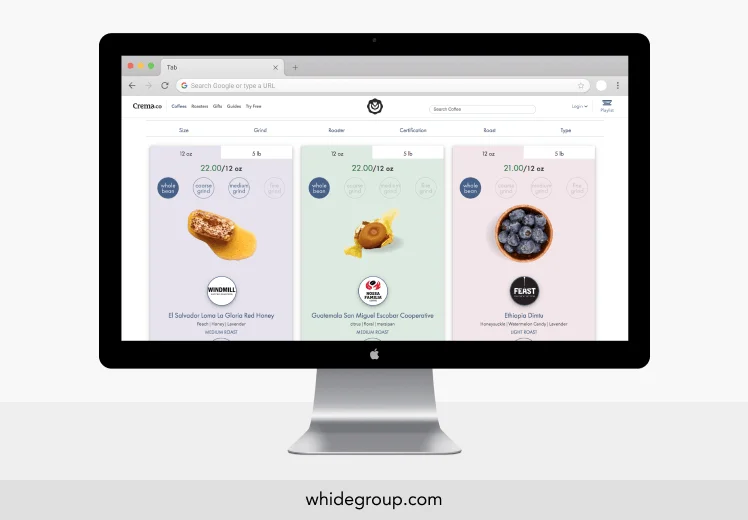 Crema.co online coffeestore