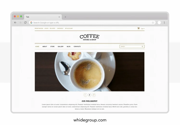 Themes to develop a website for selling coffee