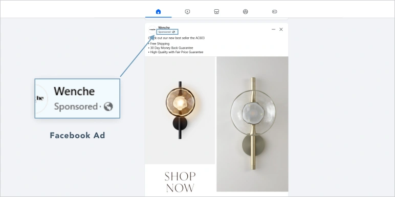 Meta ads example