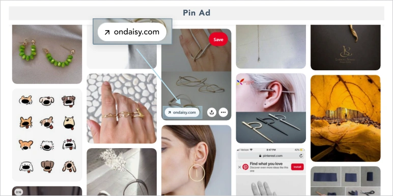 Pinterest ads example