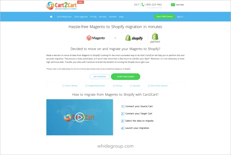 Tools to migrate from Magento to Shopify - Cart2Cart