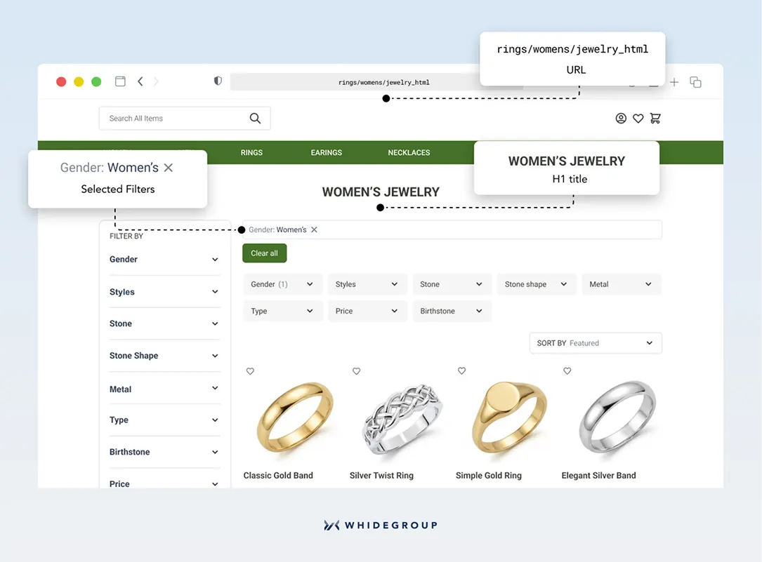 Dynamic URL and H1 generation in Magento based on selected category filters