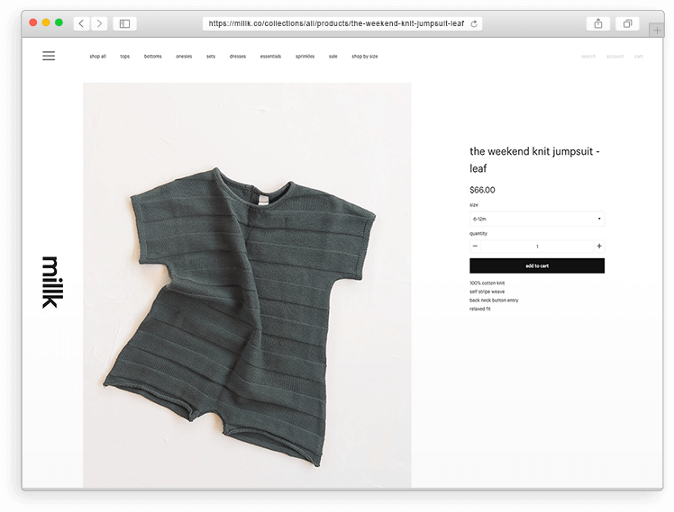 The best Shopify stores: Millk