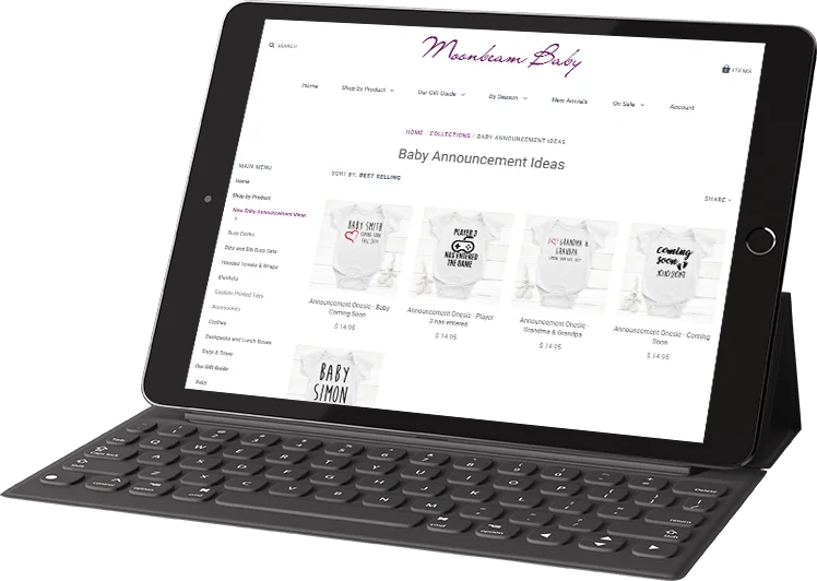 Top Shopify stores: Moonbeam baby