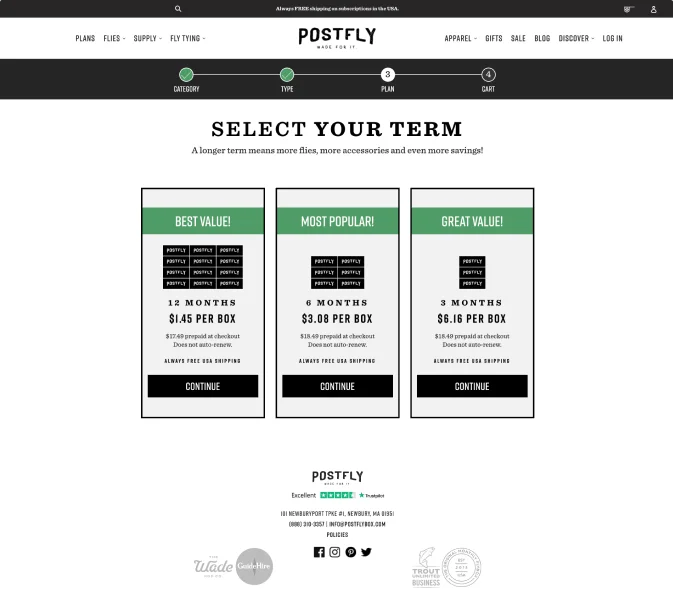 Postfly order submission step 3
