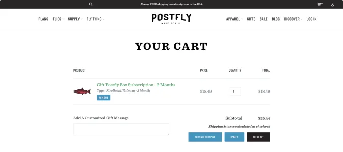 Postfly order submission step 4