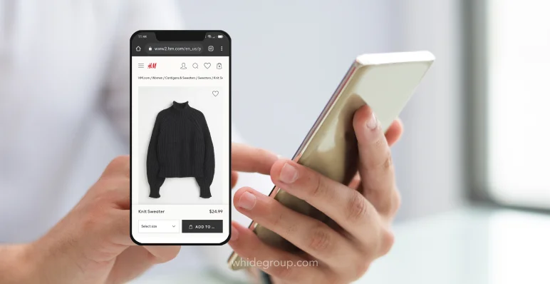 H&M mobile e-commerce product page