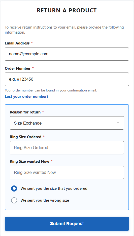 Product return request