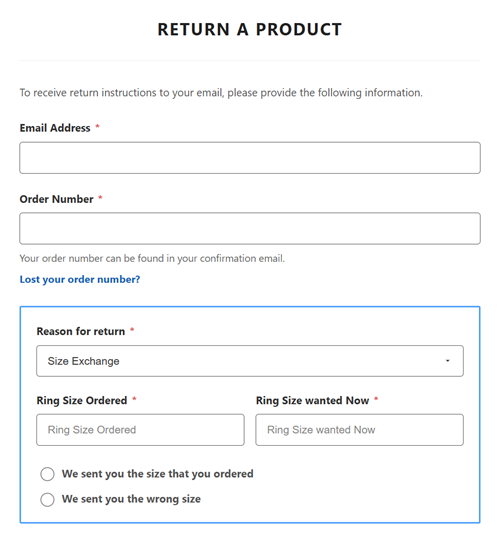 Product return request