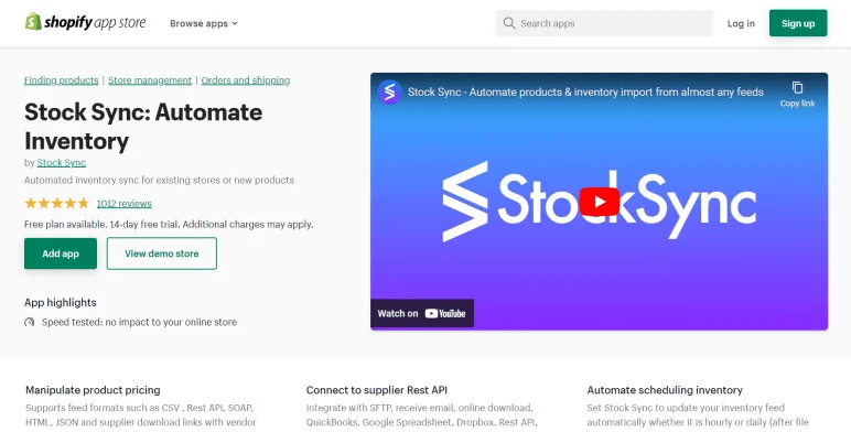 Track inventory on Shopify with Stock Sync