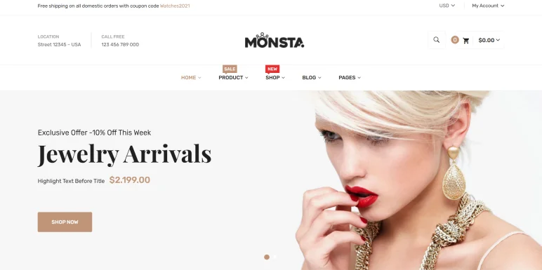 Shopify theme: Monsta