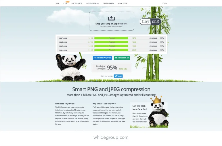 Shopify image optimization - TinyPng