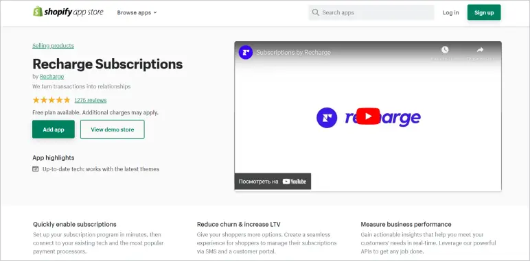 Start selling subscriptions on Shopify with Recharge Subscriptions