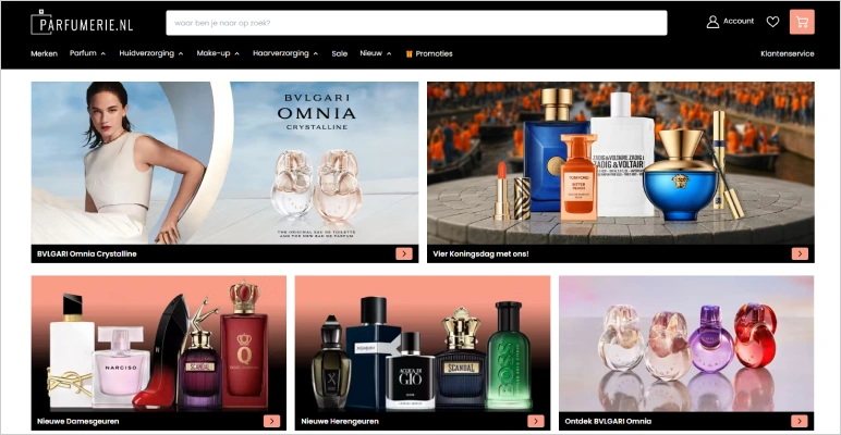 parfumerie store designed with hyva