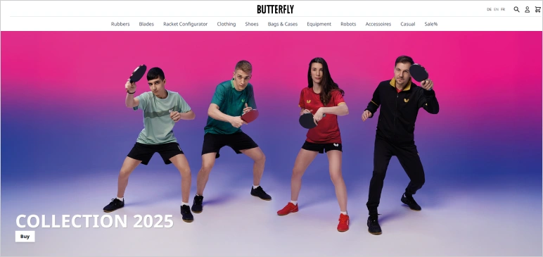 butterfly store designed with hyva
