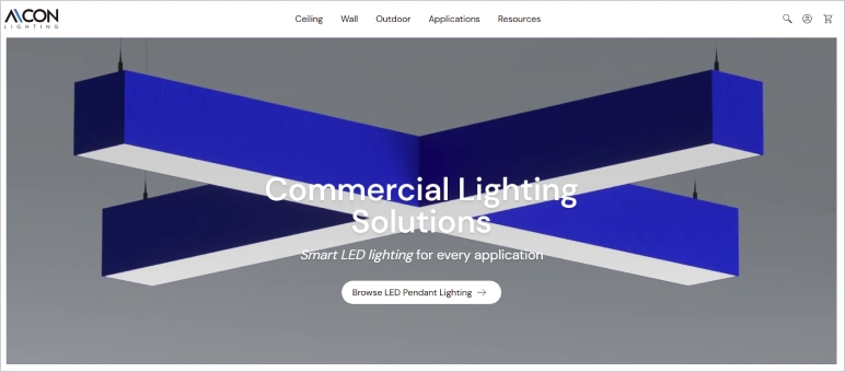 alcon lighting store designed with hyva