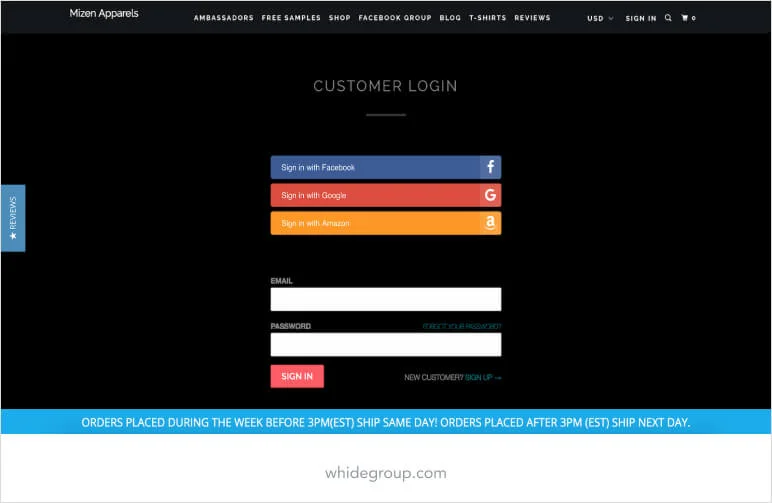 One click login app for Shopify